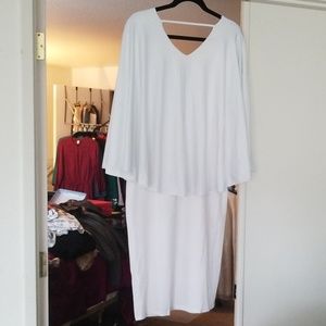 White Cape Cocktail dress